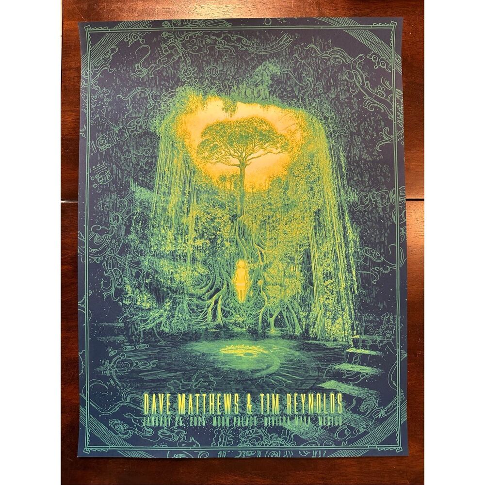 Dave Matthews & Tim Reynolds Riviera Maya Cancun Mexico Poster 1/25/25 Danger